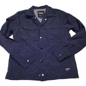 Ezekiel Mens Dark Navy Lightweight Snap Front Jacket Size Small‎